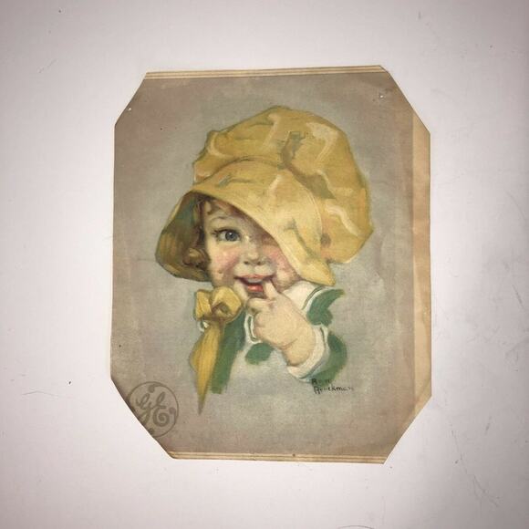 Antique Ann Brockman GE Ad Print 1930s Original Frame - Picture 5 of 12